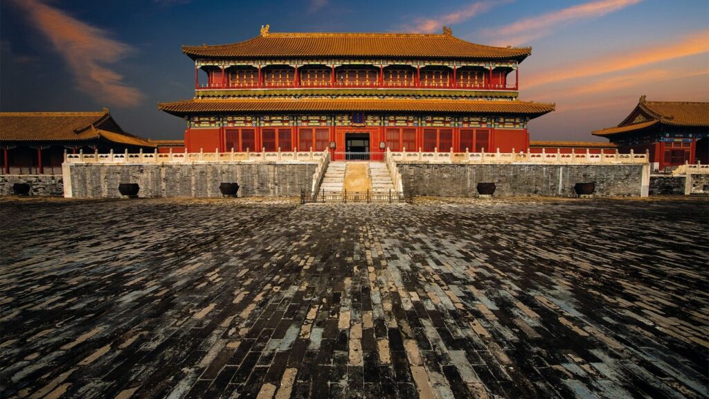 China's Forbidden City - majestic, red, and worn down